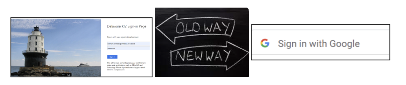 Old way - new way - single sign on